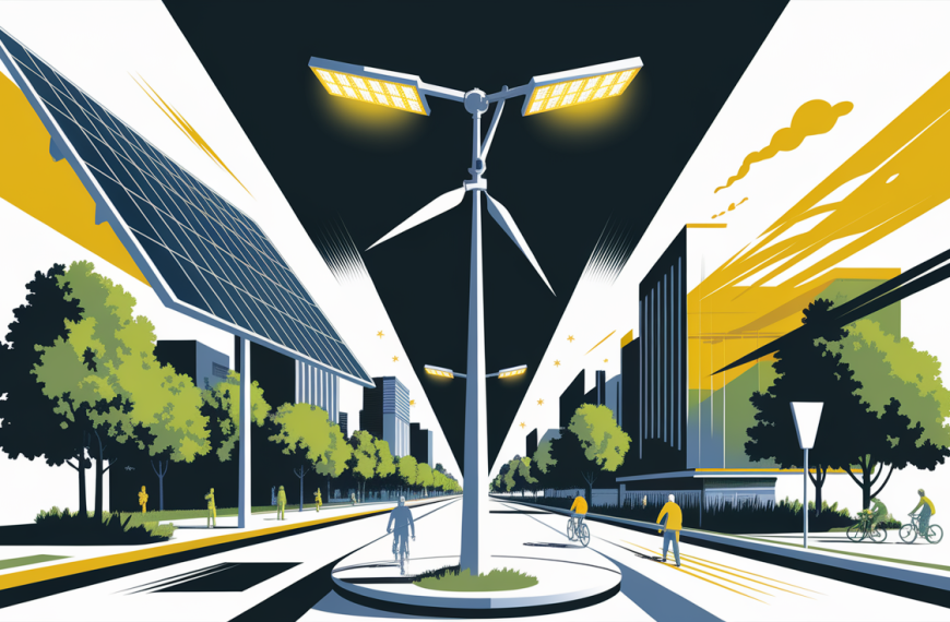Hybrid solar-wind streetlight offers multiple functions