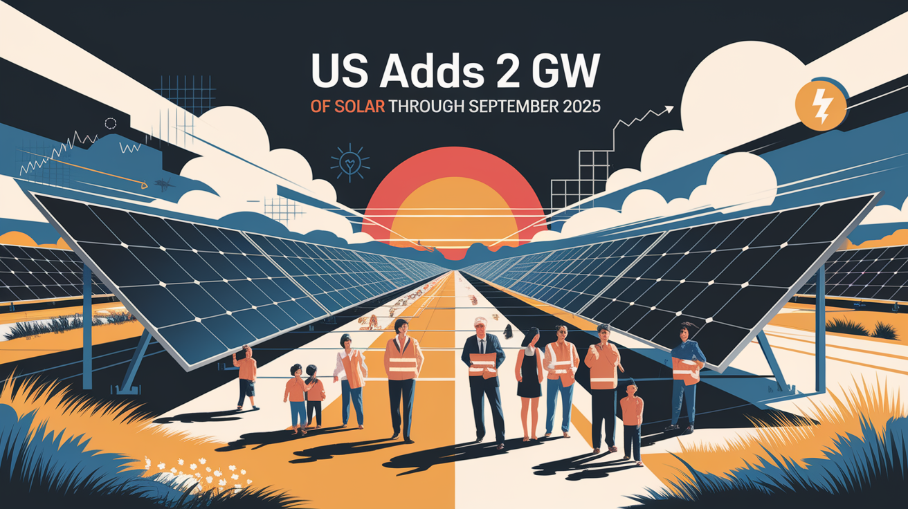 US adds 21.2 GW of solar through September 2025
