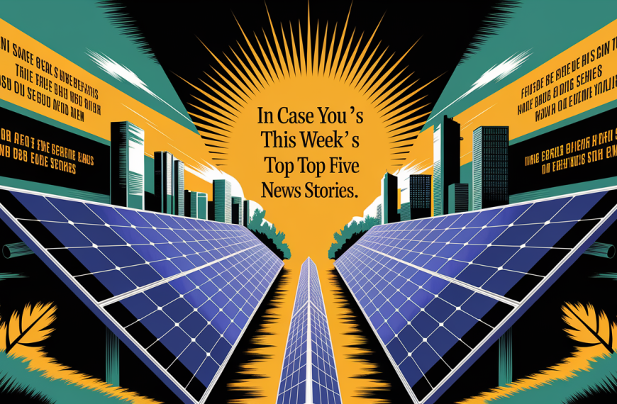 In case you missed it: This week’s top five solar news stories