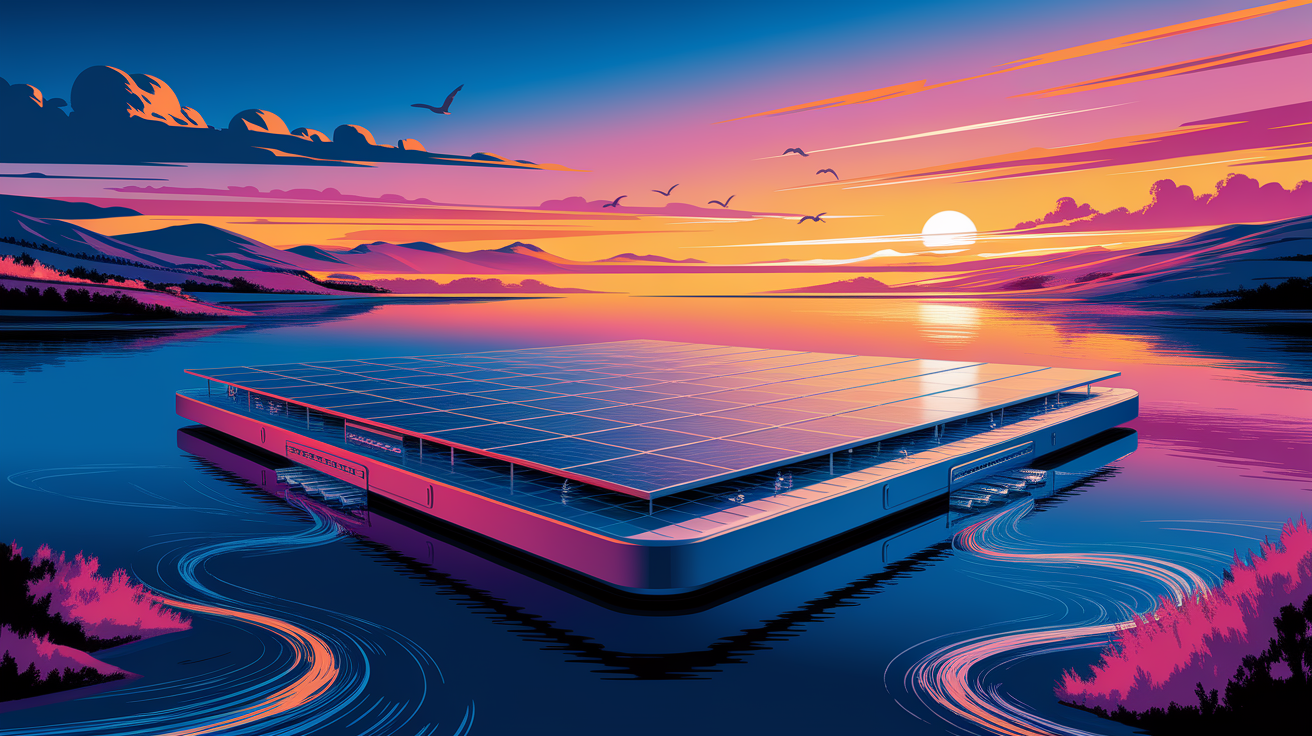 Off-grid floating PV-desalination system for hydrogen production