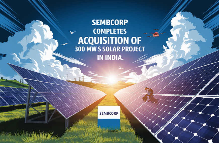Sembcorp completes acquisition of 300 MW solar project in India