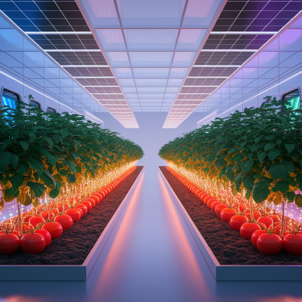 Growing agri-PV tomatoes while producing hydrogen for smart windows