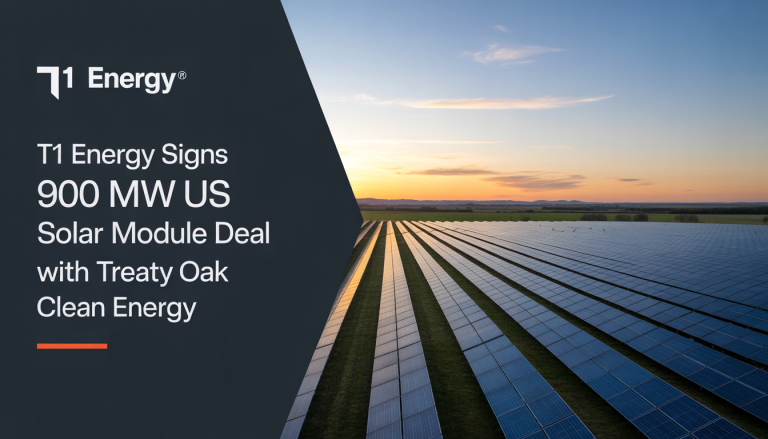 T1 Energy signs 900 MW US solar module deal with Treaty Oak Clean Energy