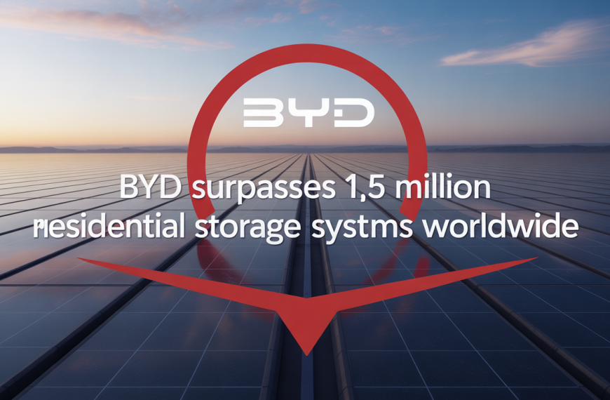 BYD surpasses 1.5 million residential storage systems worldwide