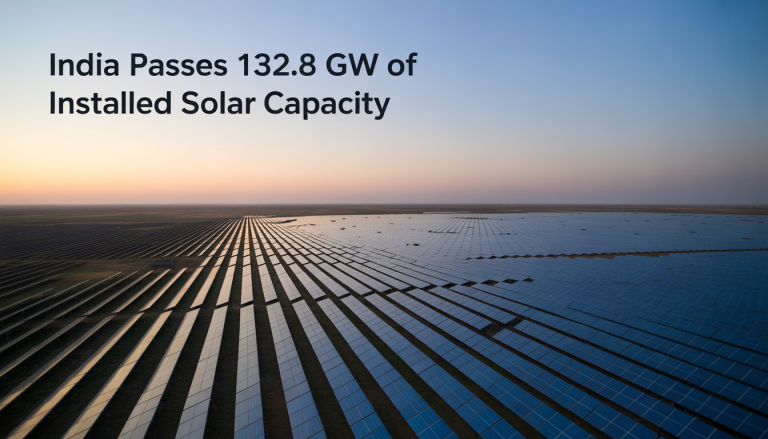 India passes 132.8 GW of installed solar capacity