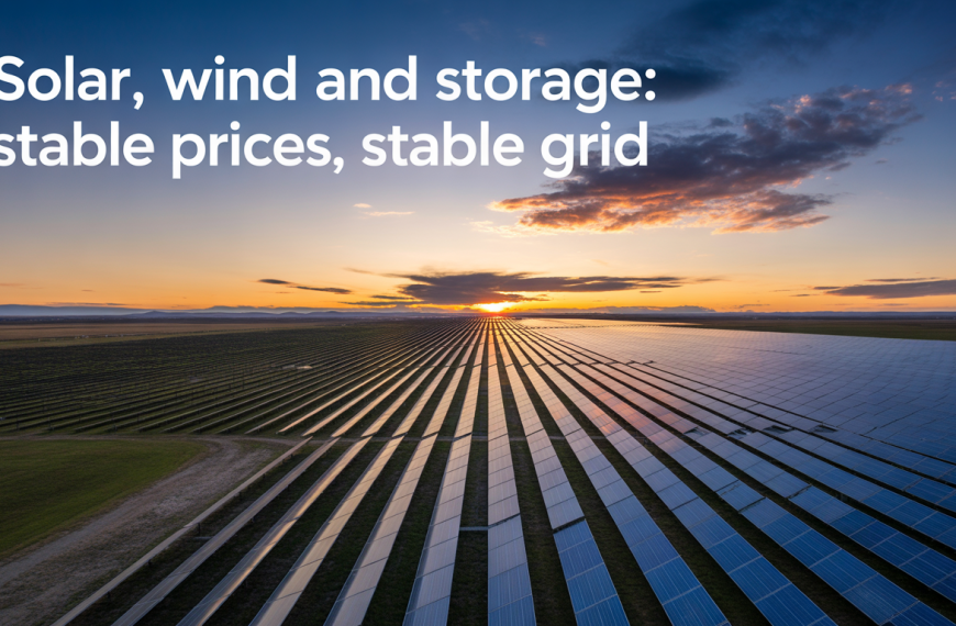 Solar, wind and storage: stable prices, stable grid