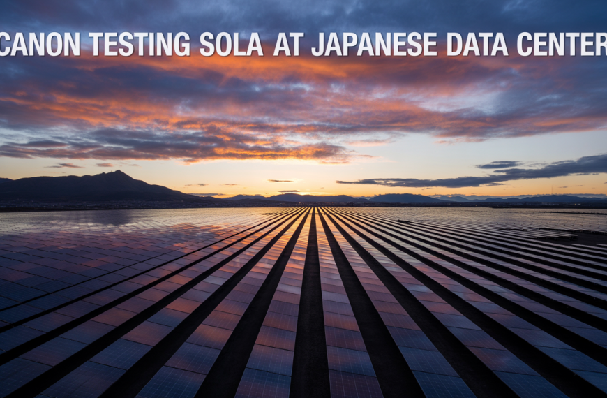 Canon testing solar at Japanese data center