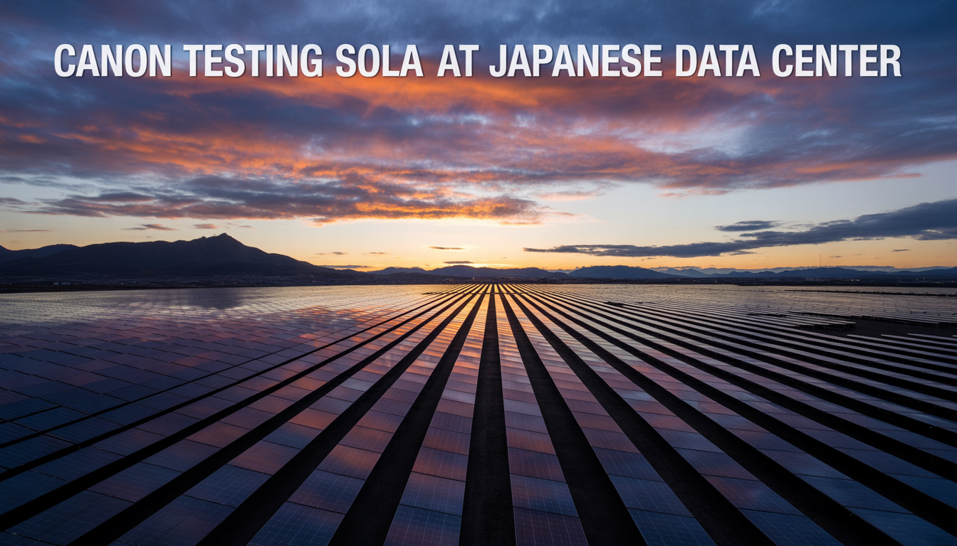 Canon testing solar at Japanese data center