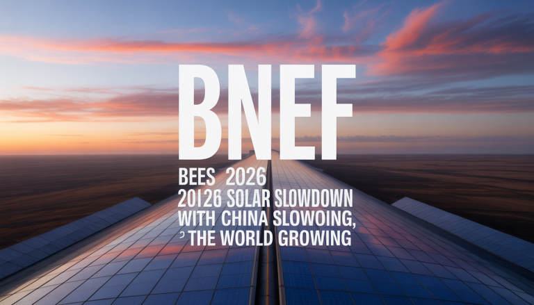 BNEF sees 2026 solar slowdown with China slowing, the world growing