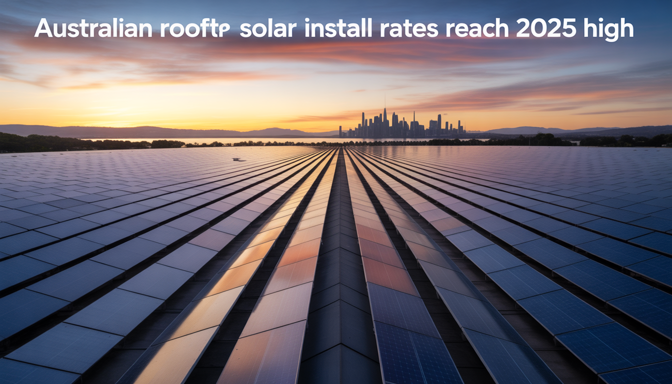 Australian rooftop solar install rates reach 2025 high