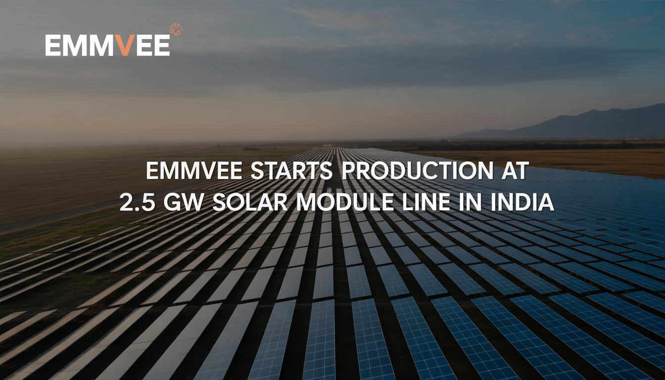 Emmvee starts production at 2.5 GW solar module line in India