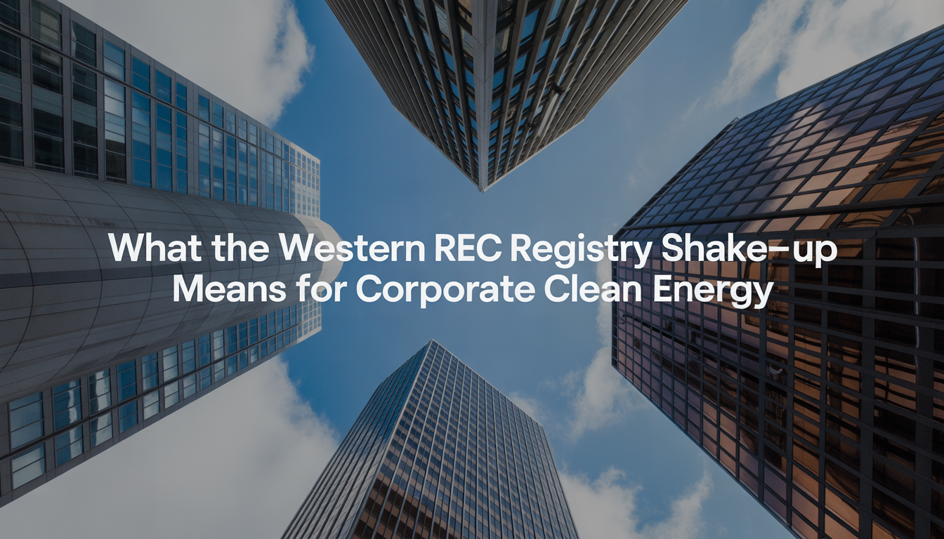 What the Western REC registry shake-up means for corporate clean energy
