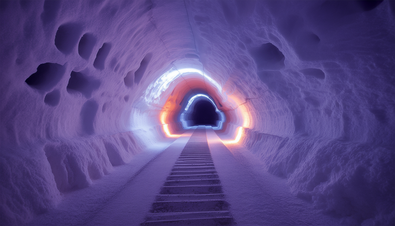 Using horizontally connected salt caverns for compressed air storage