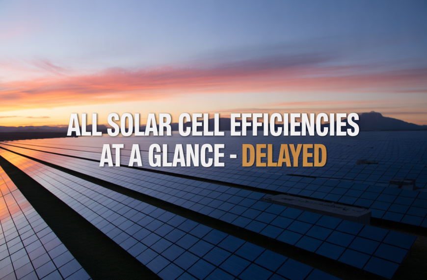 All solar cell efficiencies at a glance – delayed