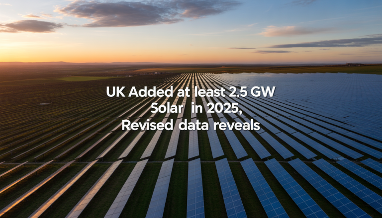 UK added at least 2.5 GW solar in 2025, revised data reveals