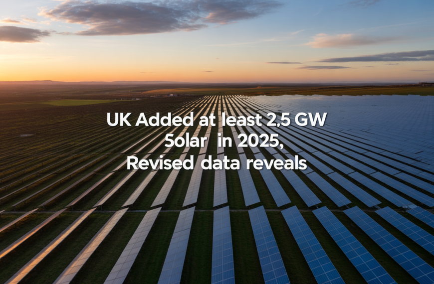 UK added at least 2.5 GW solar in 2025, revised data reveals