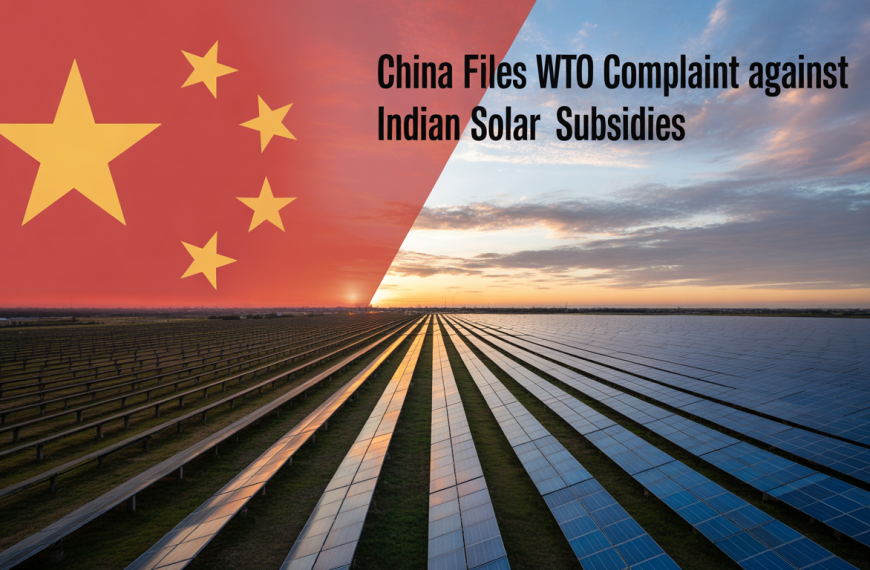China files WTO complaint against Indian solar subsidies