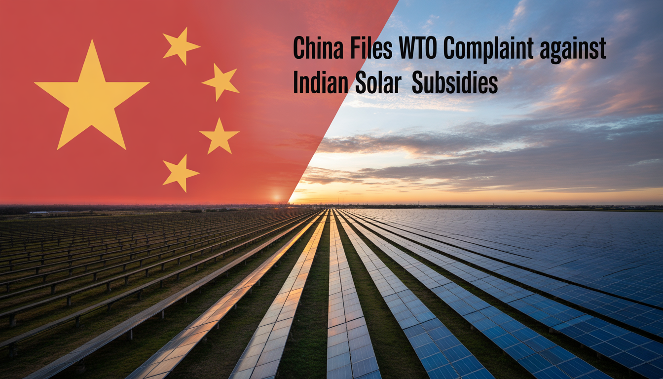 China files WTO complaint against Indian solar subsidies