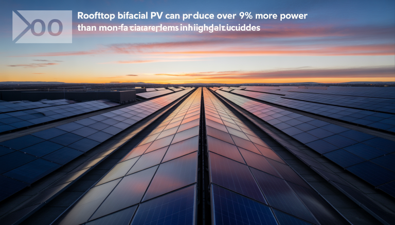 Rooftop bifacial PV can produce over 9% more power than monofacial systems in high-latitudes