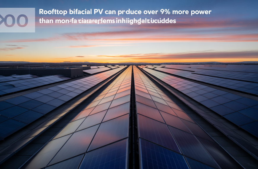 Rooftop bifacial PV can produce over 9% more power than monofacial systems in high-latitudes