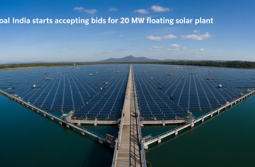 Coal India starts accepting bids for 20 MW floating solar plant