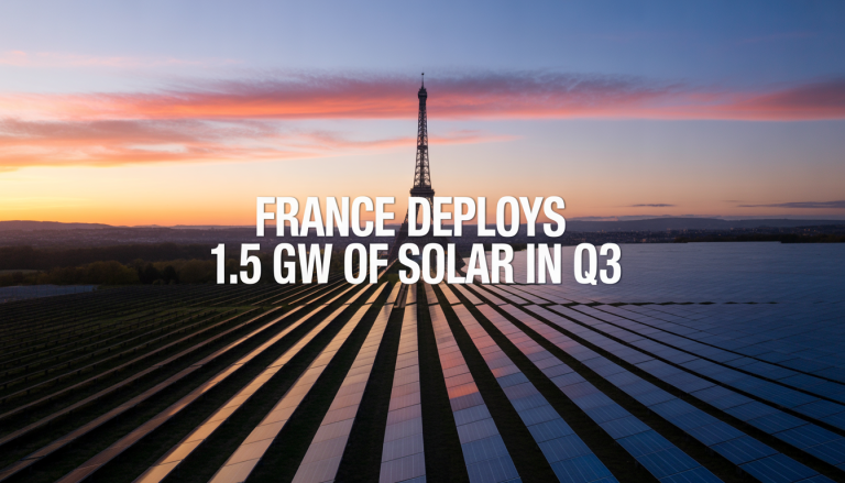 France deploys 1.5 GW of solar in Q3