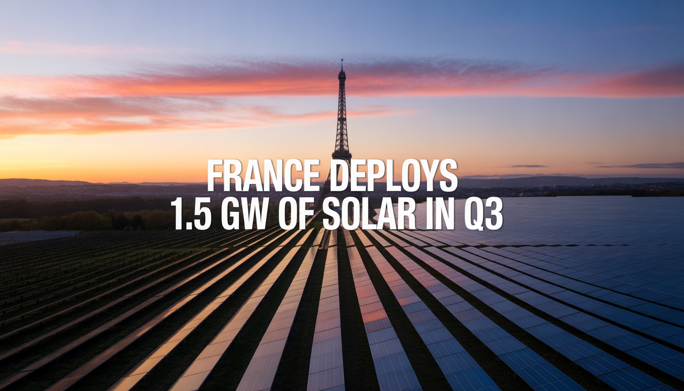 France deploys 1.5 GW of solar in Q3
