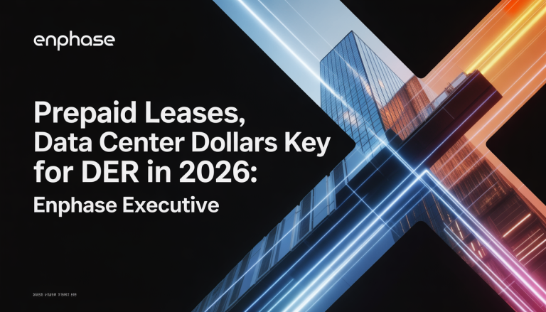 Prepaid leases, data center dollars key for DERs in 2026: Enphase executive