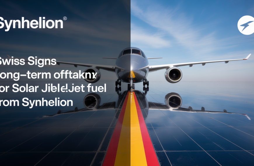 SWISS signs long-term offtake agreement for solar jet fuel from Synhelion