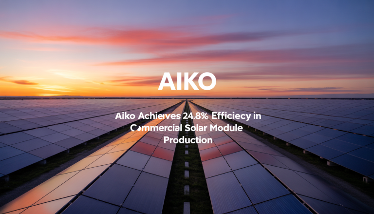 Aiko achieves 24.8% efficiency in commercial solar module production