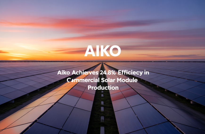 Aiko achieves 24.8% efficiency in commercial solar module production